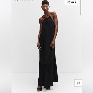 Mango black maxi dress